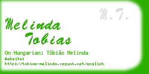 melinda tobias business card