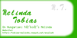 melinda tobias business card